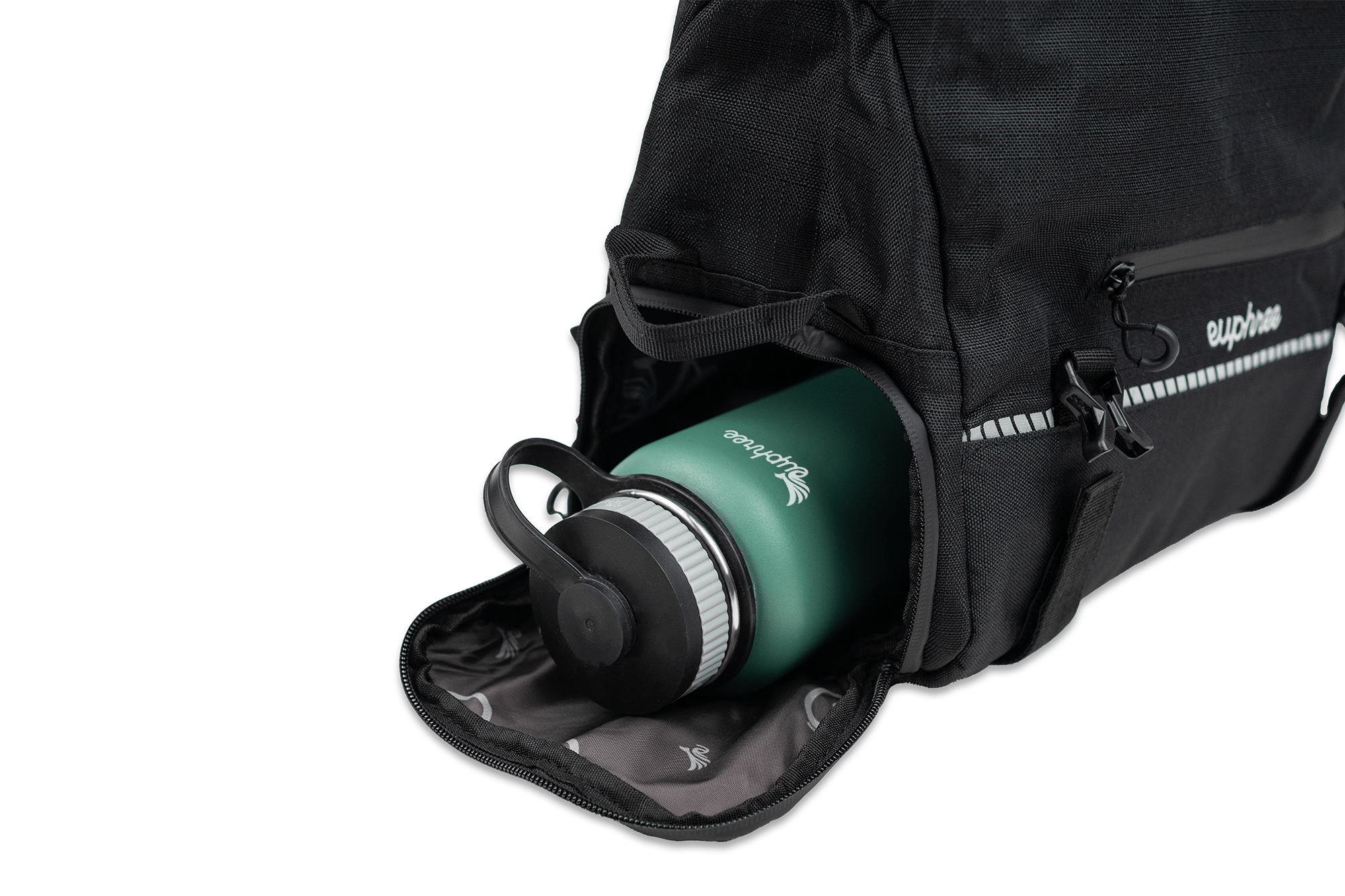 Spacious cargo bag for Euphree rear racks with quick-clip mount