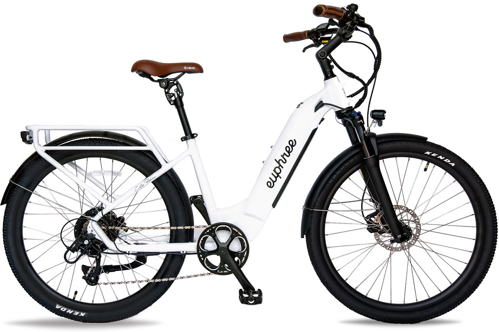 Design comes together to create the most comfortable, efficient and unique long haul ebike. It is loaded with features as well as a premium chassis and wheelset that will exceed every ride. City Robin 2022 step thru in pearl White