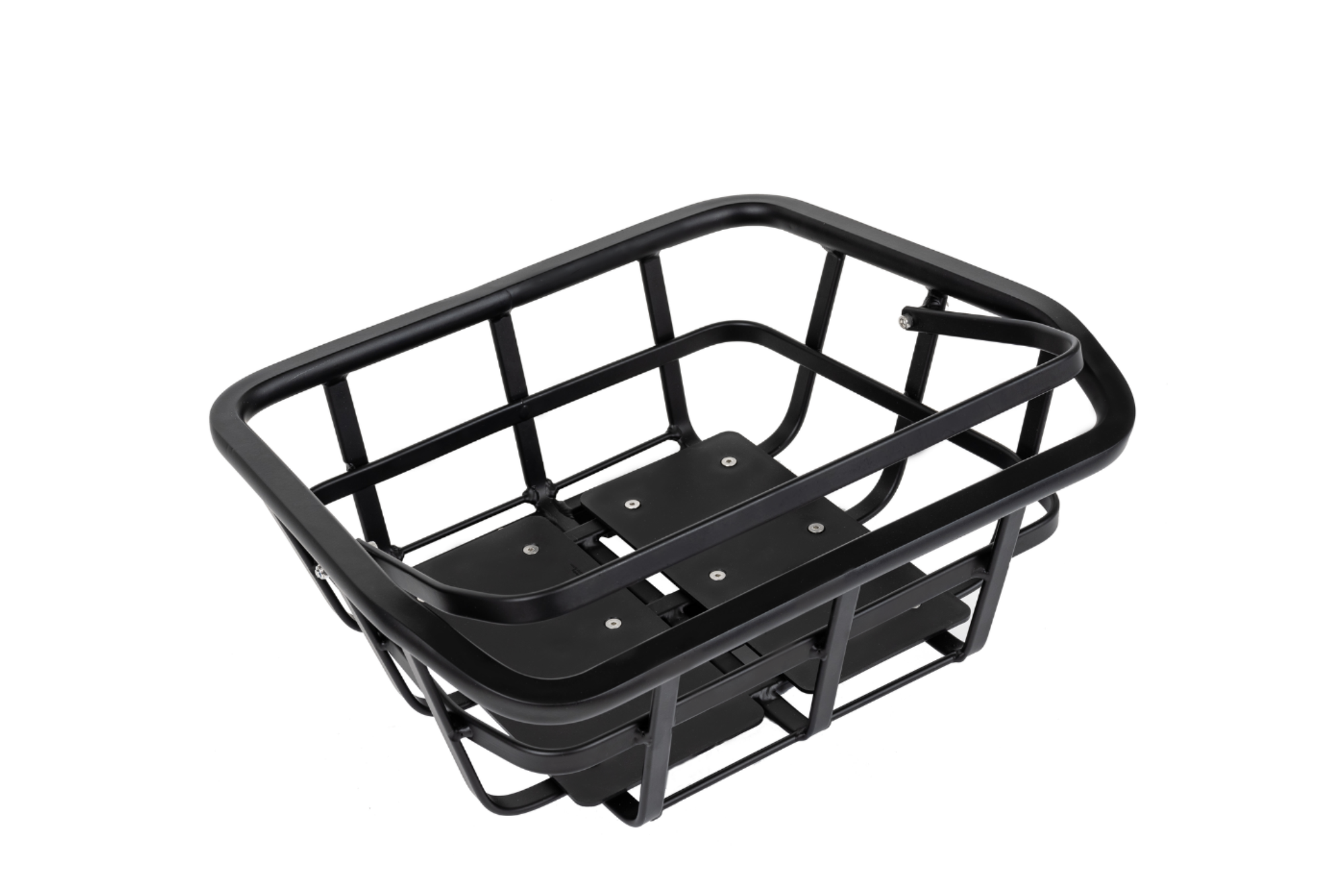 Our custom-made rear basket is a convenient easy on/easy off basket that is there when you need it.  Great for quick trips to the farmers market or for a long day of exploring town. This clever design even boasts a handy carrying handle