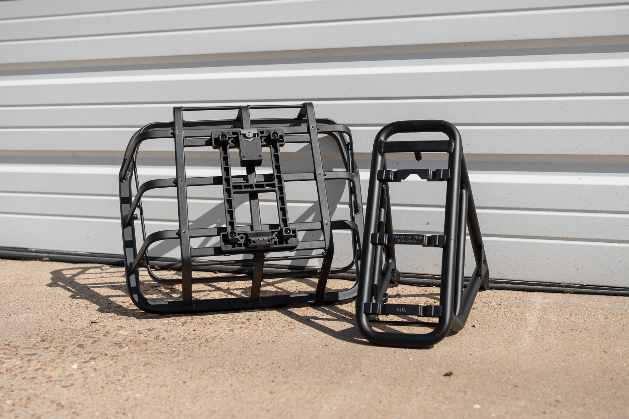 Euphree Rear Basket mounted on bike with quick-release attachment