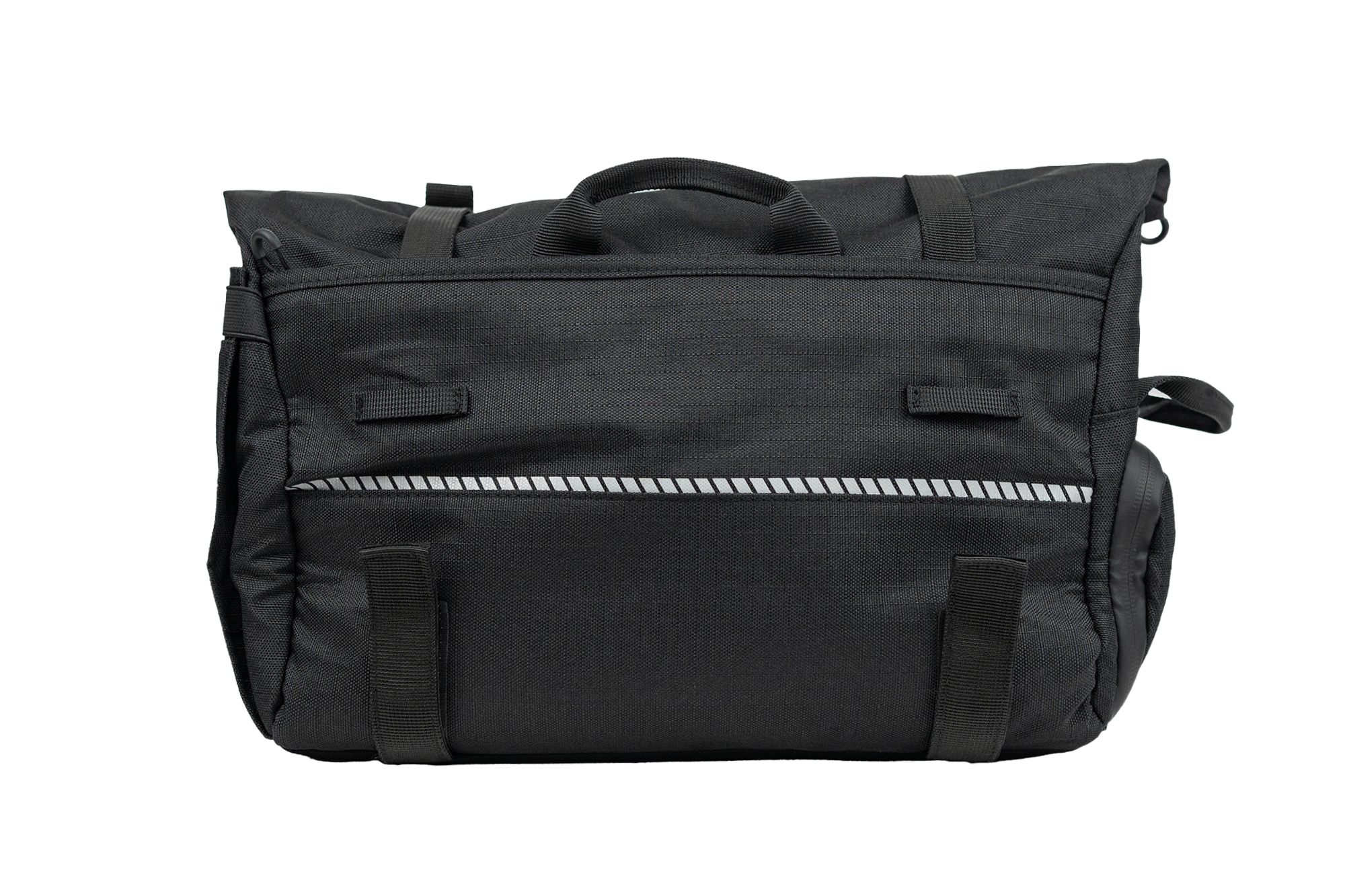 Back view of the Euphree Trunk Bag with reflective accents for increased visibility. Features a universal fit for rear racks and durable water-resistant construction.