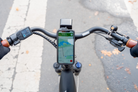 Euphree SP Connect Phone Case mounted on ebike, ensuring secure smartphone access while riding.