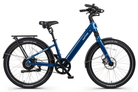 Solar Sparrow electric bike in Riviera Blue with step-thru frame and upright handlebars