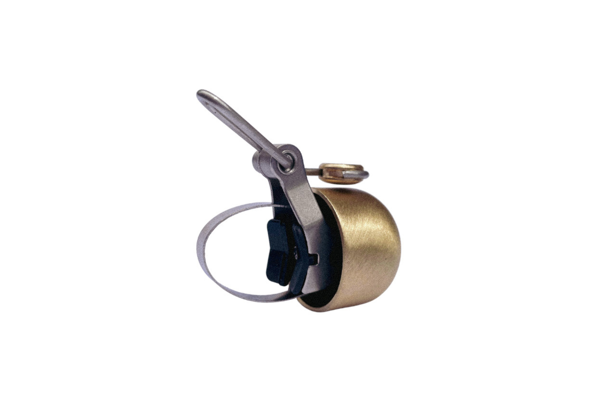 The bell is made of high quality Material - Copper. This bell is easy to use and is convenient to carry. It is 62 mm x 30 mm x 35 mm in size and weighs about 200 gms.